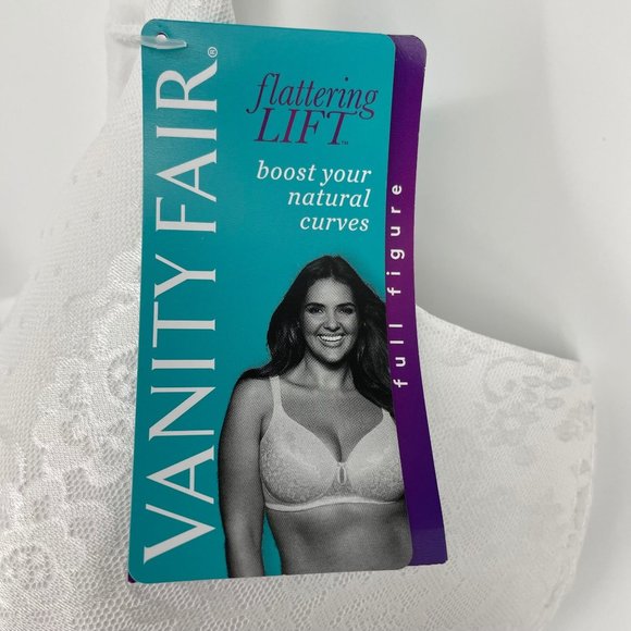 NWT Vanity Fair Bra 38DD White Full Figure No Wire Floral Smooth Look - Picture 5 of 8